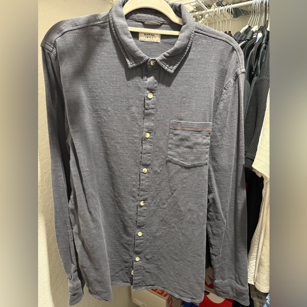 Marine Layer Stretch Selvage Long Sleeve Shirt - Picture 2 of 5